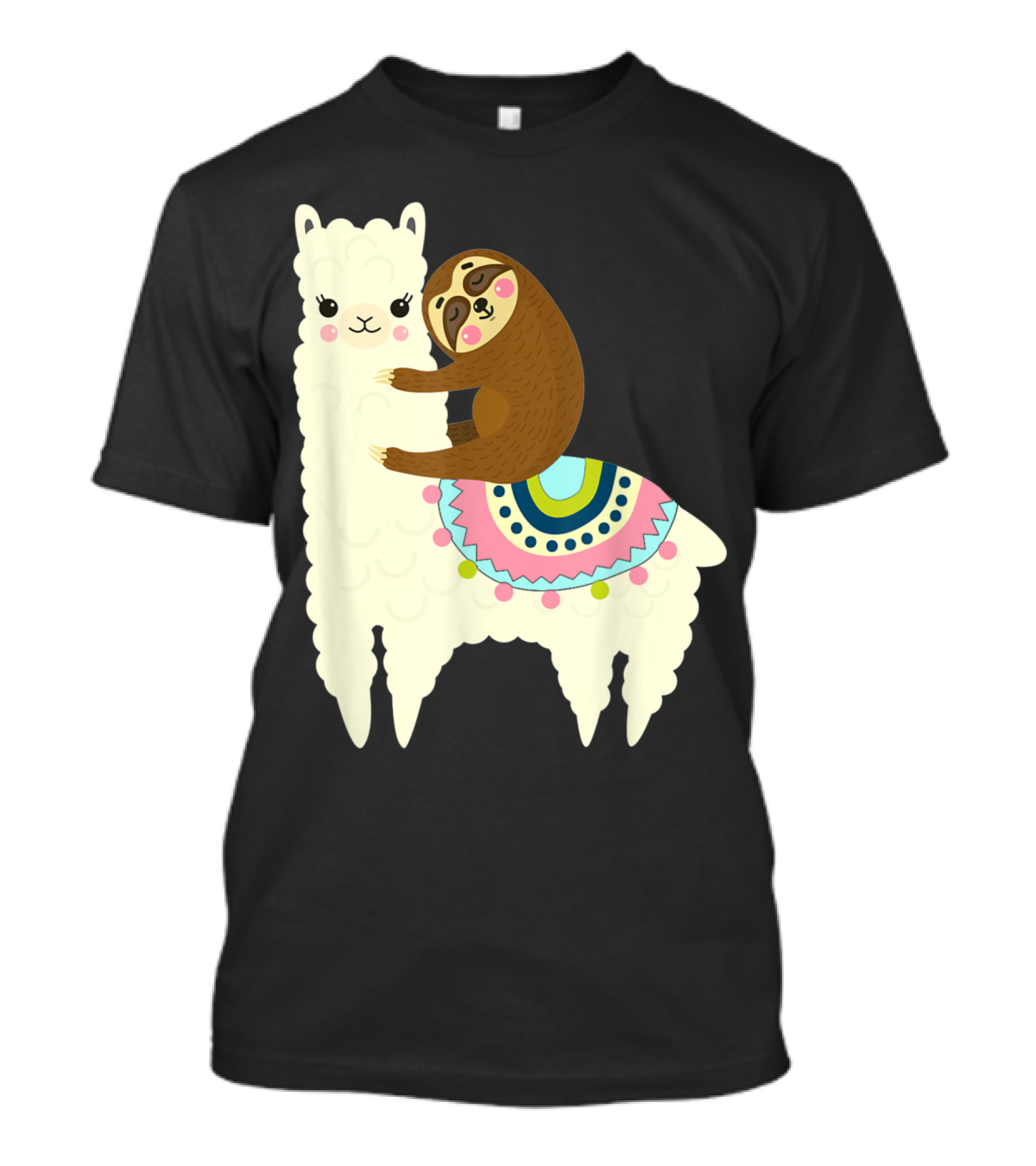 Cute Llama Alpaca And Sloth Best Friends T-Shirt