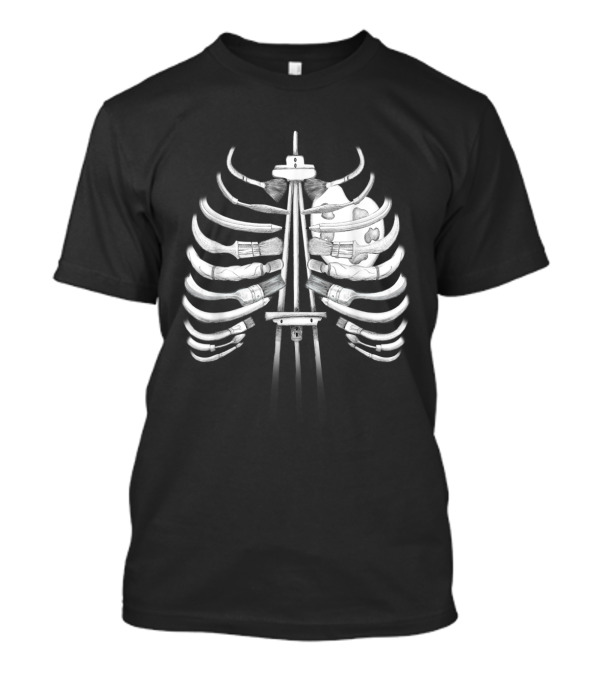 Bones Ribcage With Art Tools I Can Feel It In My Bones T-Shirt