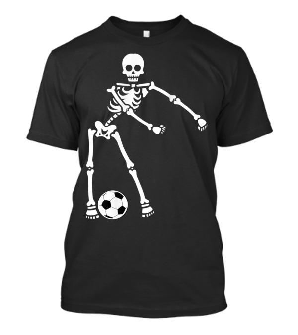Flossing Skeleton Soccer Dance With Ball T-Shirt