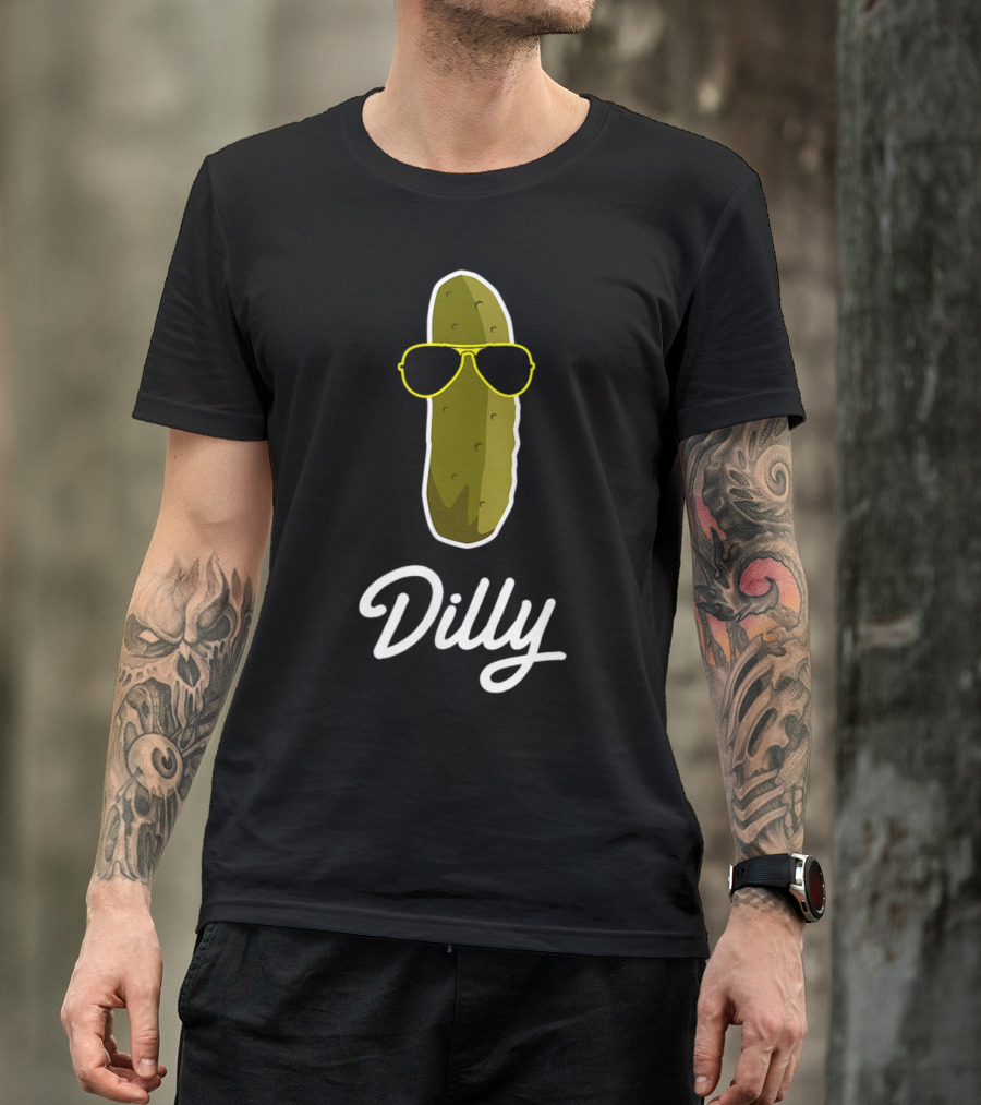 Pickle Dilly With Cool Sunglasses T-Shirt