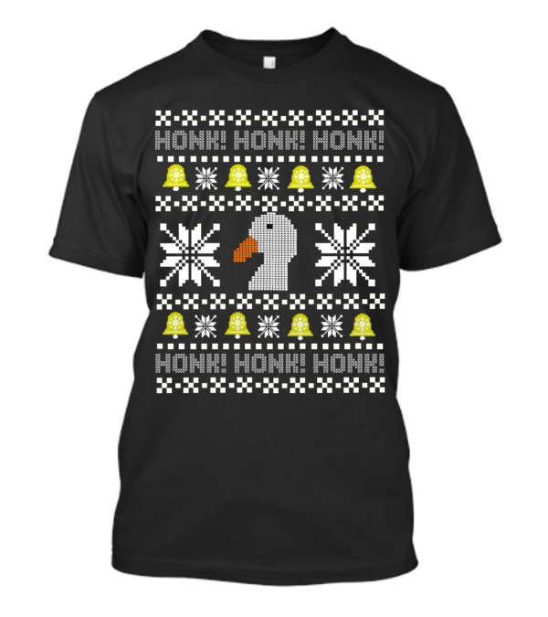 Goose Honk Honk Honk Christmas Bells Meme T-Shirt