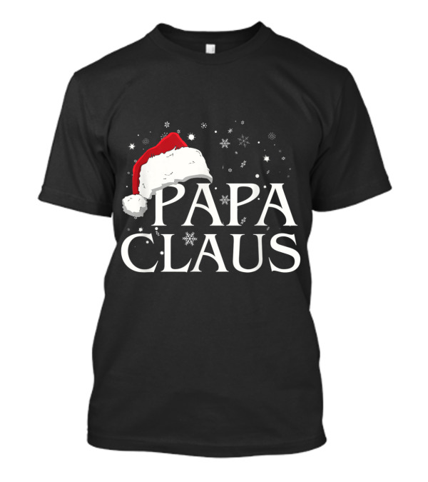 PAPA Claus Santa Hat Christmas Family Group Mens T-Shirt