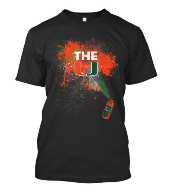 The U Miami Hurricanes Spray Paint Splatter T-Shirt