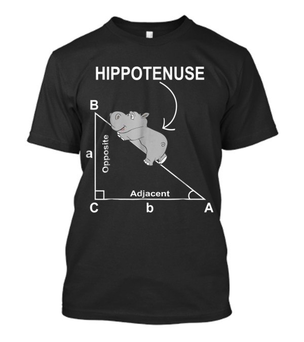Hippotenuse Nerd Geometry Hypotenuse Triangle Opposite Adjacent T-Shirt
