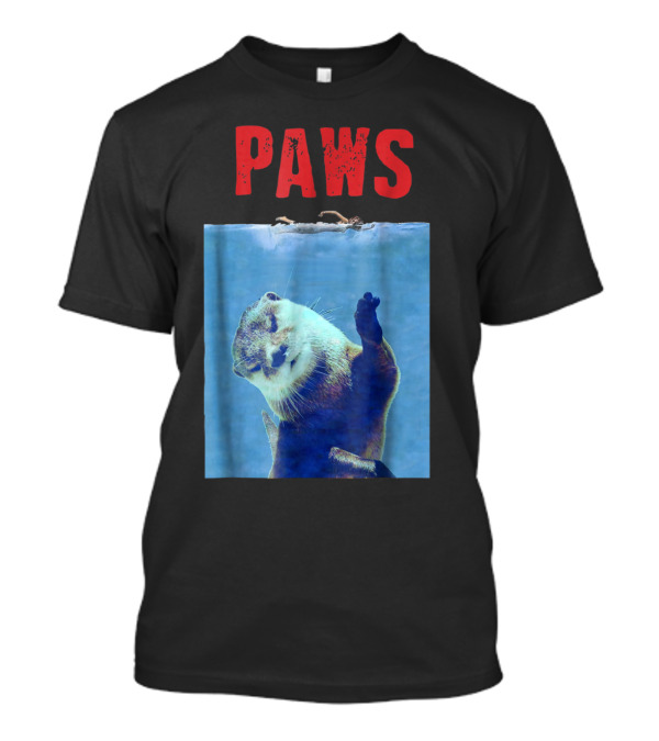 PAWS Otter In Water Funny T-Shirt