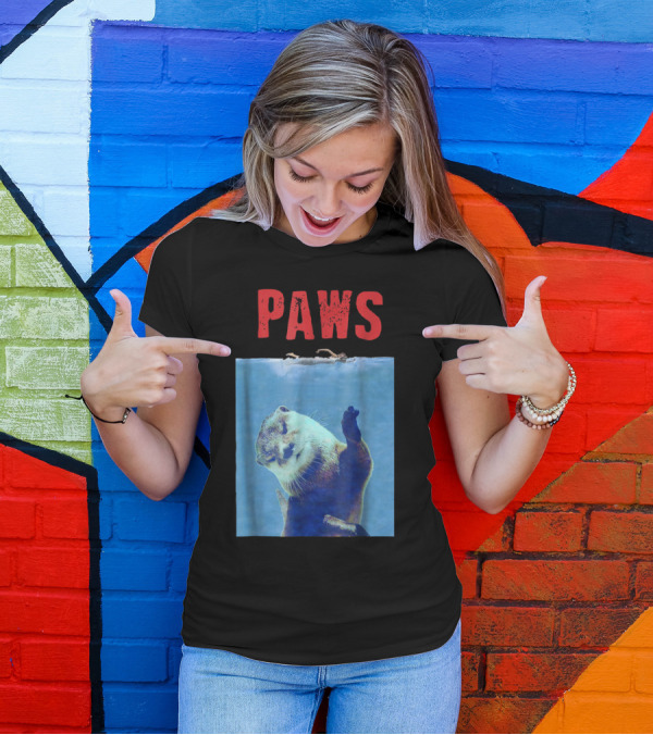 PAWS Otter In Water Funny T-Shirt