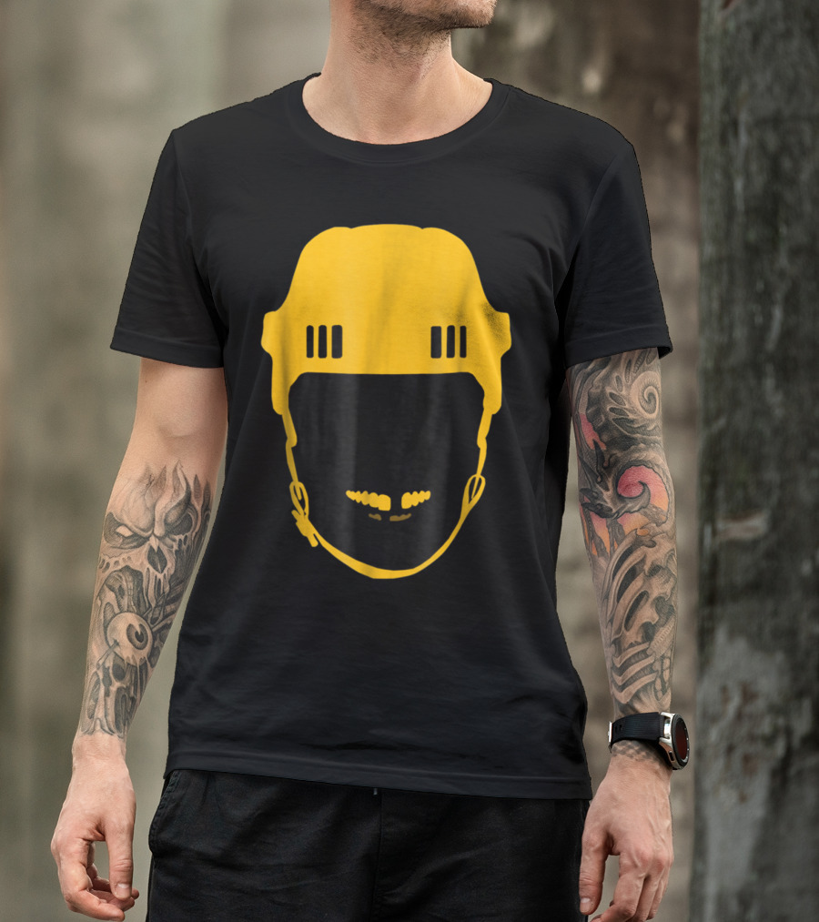 Spittin Chiclets Hockey Helmet Icon With Toothless Grin T-Shirt