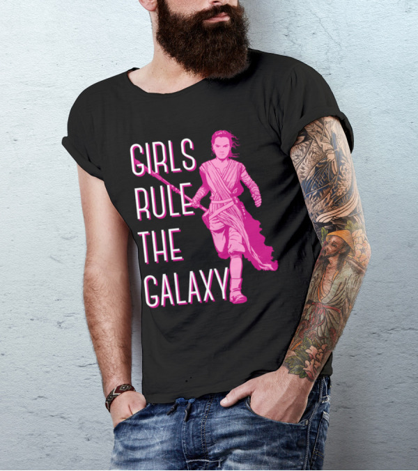 Girls Rule The Galaxy Star Wars Episode 7 Rey T-Shirt