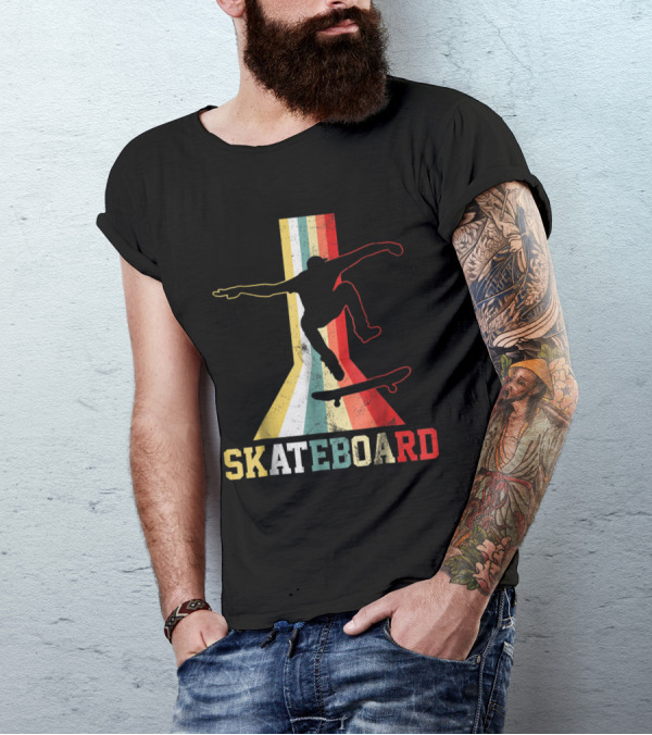 Retro Skateboard Skateboarding Skateboarder T-Shirt