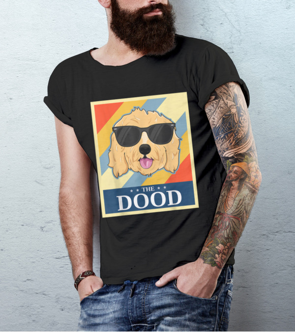 The Dood Goldendoodle Dog Sunglasses Retro Style Vintage T-Shirt