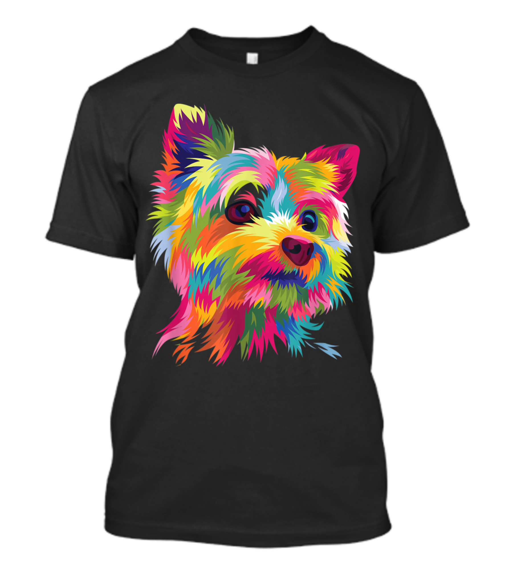 Yorkshire Terrier Colorful Yorkie Funny Pop Art Popart Dog T-Shirt