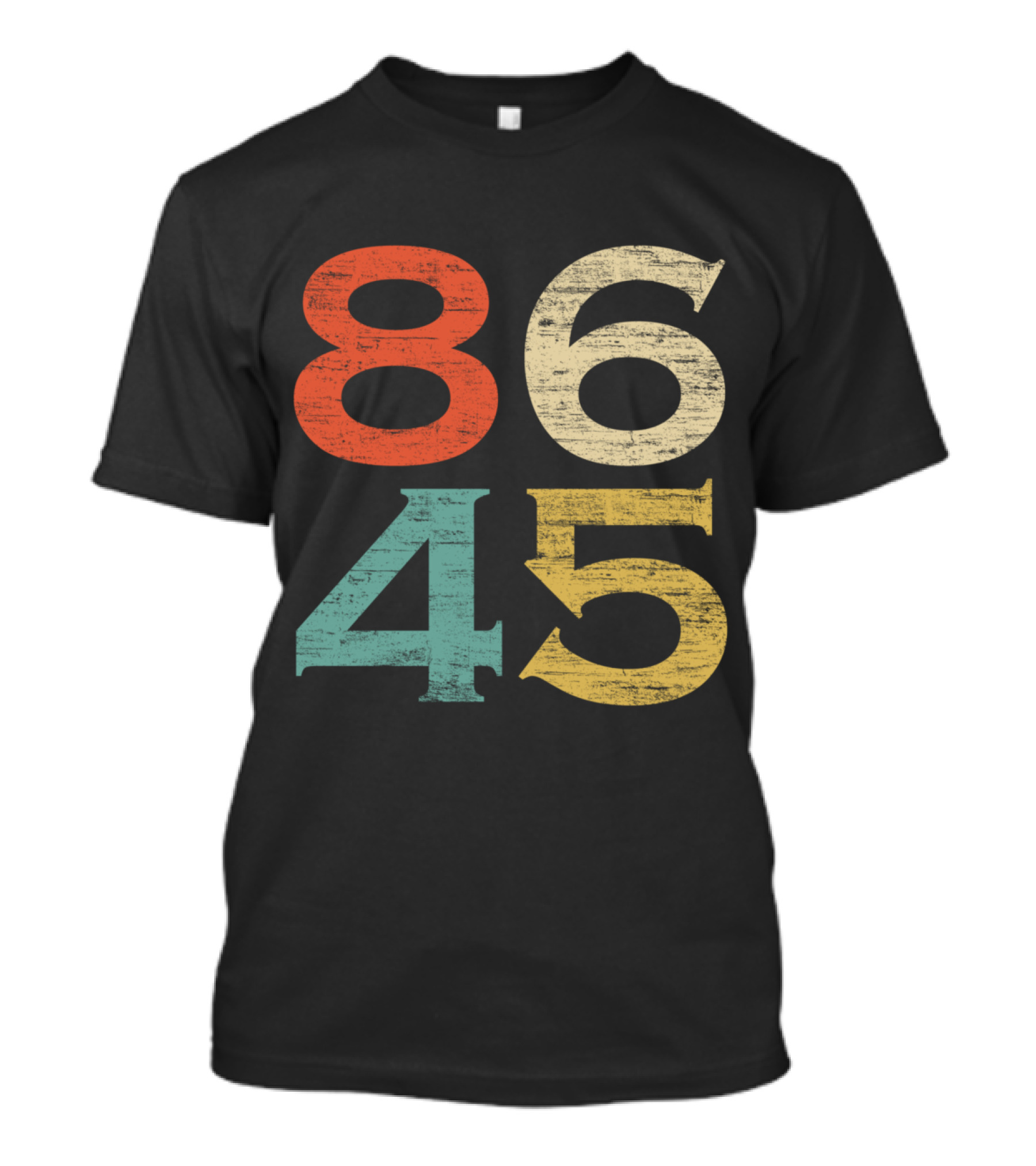 Classic Vintage Style 86 45 Anti Trump Retro Vintage Numbers T-Shirt