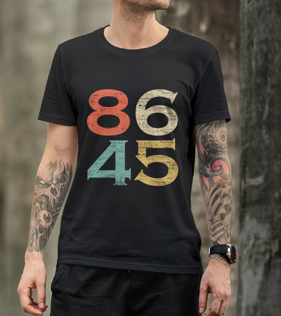 Classic Vintage Style 86 45 Anti Trump Retro Vintage Numbers T-Shirt