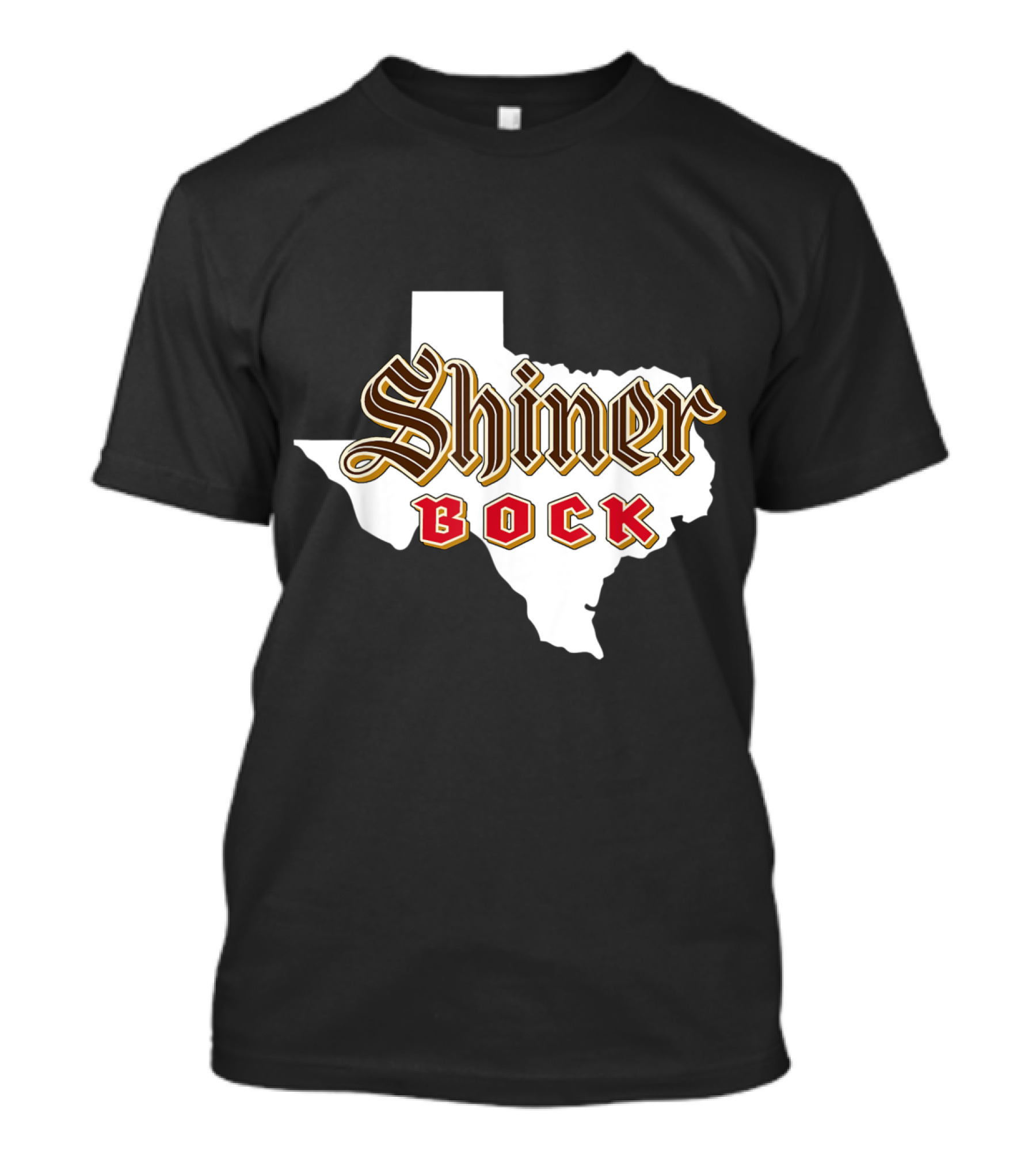 Shiner Bock Texas Outline Adult Drinkers Town T-Shirt