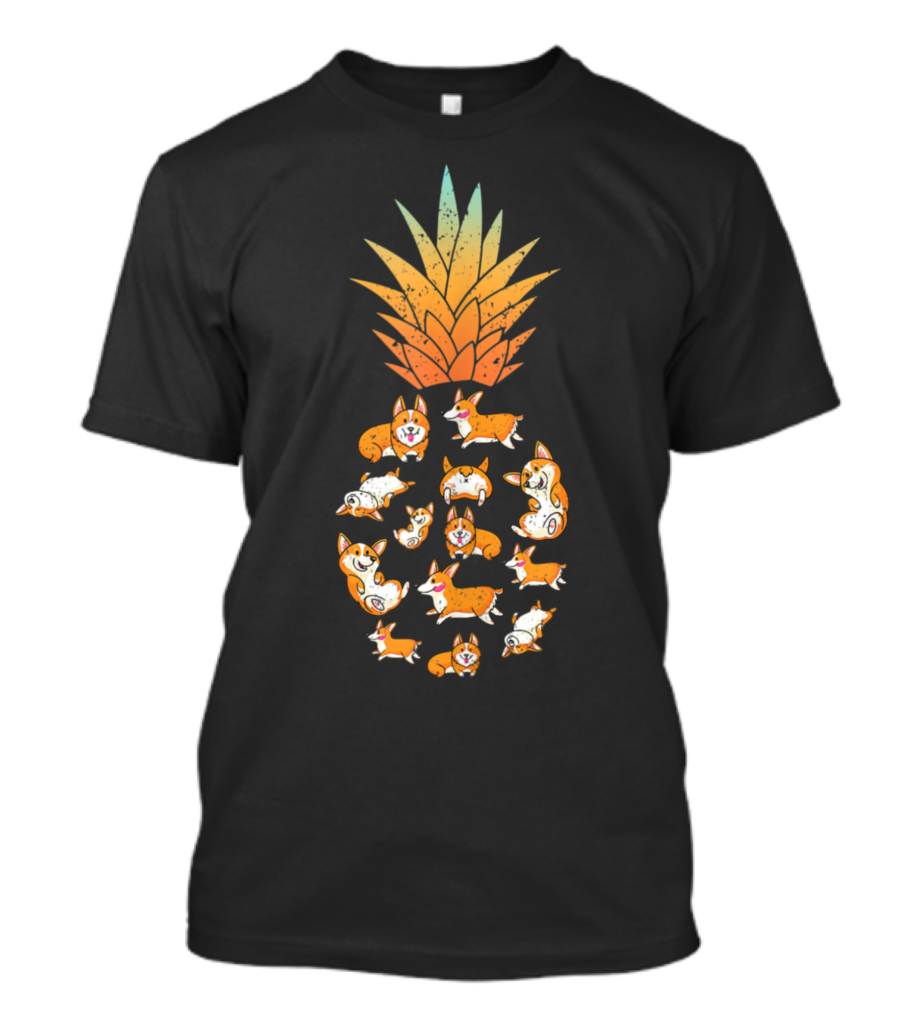 Adorable Corgis With Pineapple Twist For Corgi Enthusiasts T-Shirt