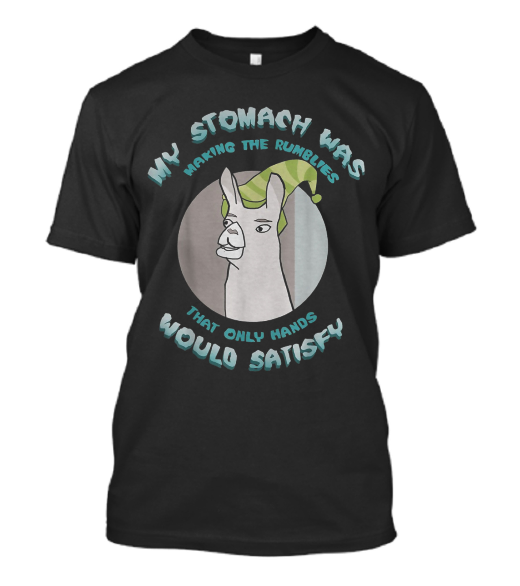 My Stomach Was Making The Rumblies That Only Hands Would Satisfy Llamas With Hat T-Shirt