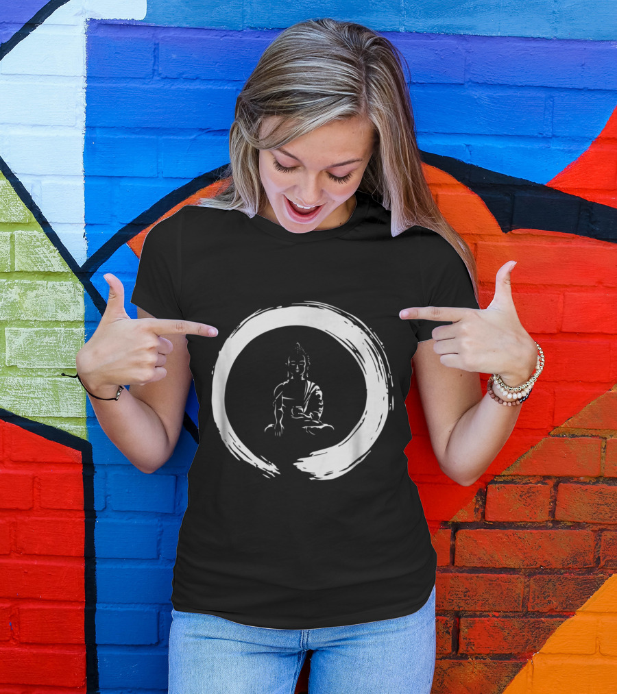 Gautama Buddha Zen Enso Circle Meditation Buddhism T-Shirt