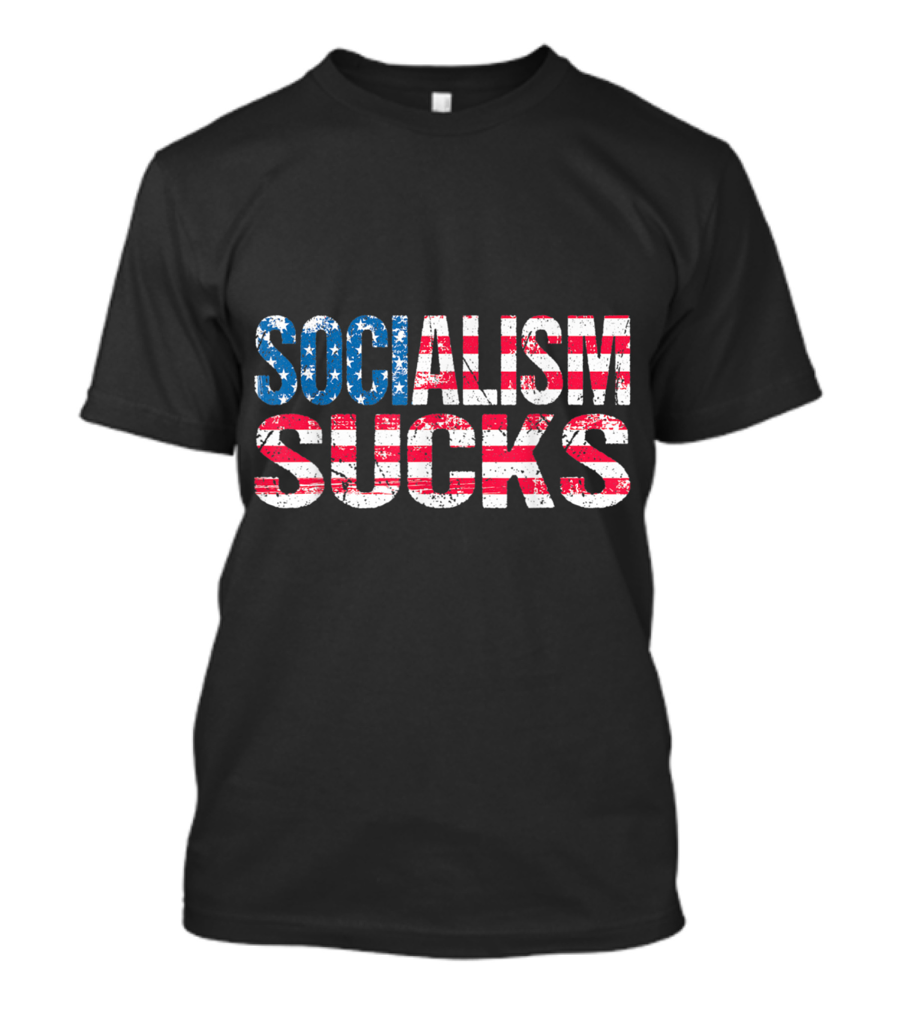 Socialism Sucks Patriotic American Flag Anti Socialist Bernie Sanders T-Shirt