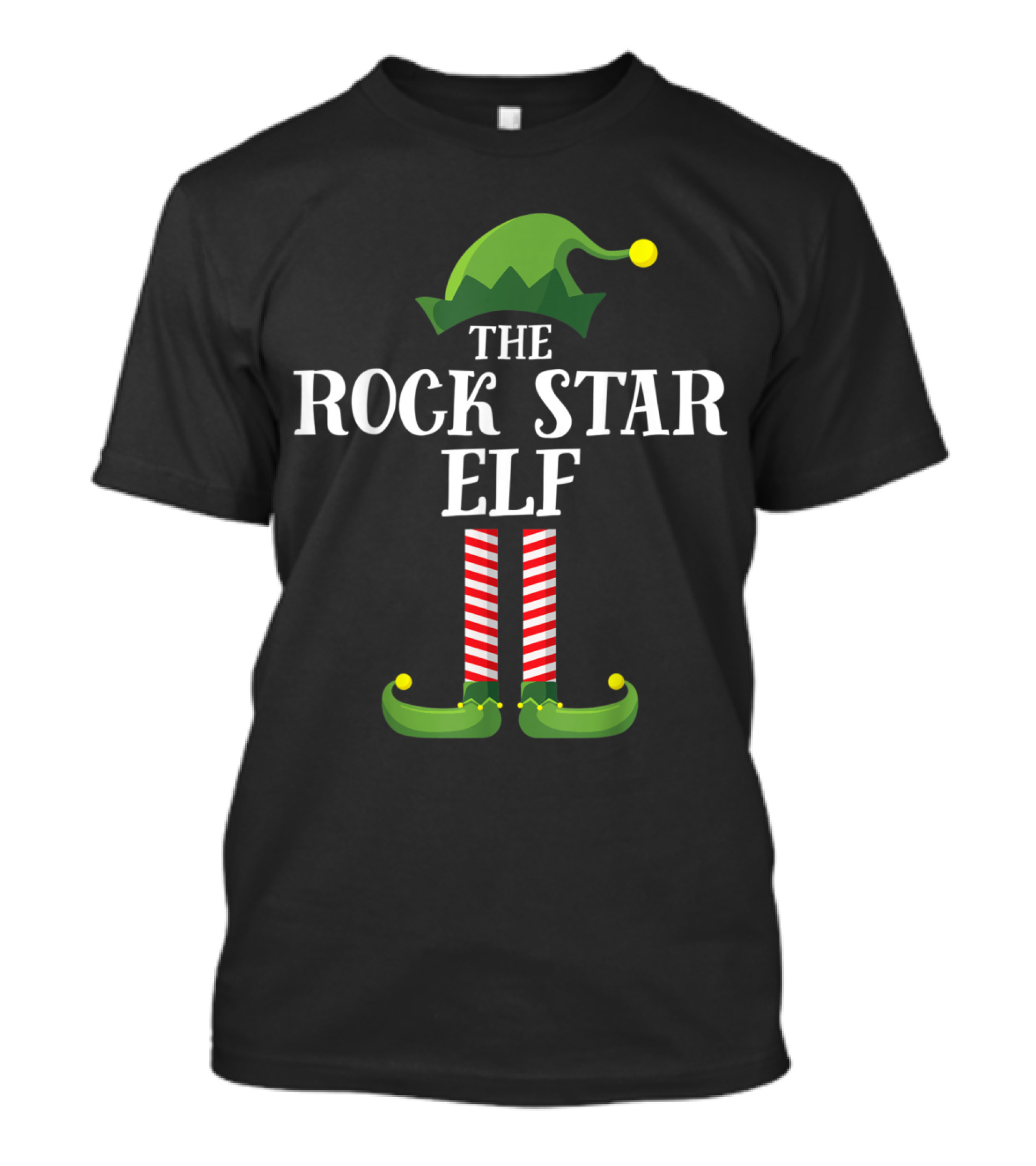 The Rock Star Elf Matching Family Christmas Party T-Shirt