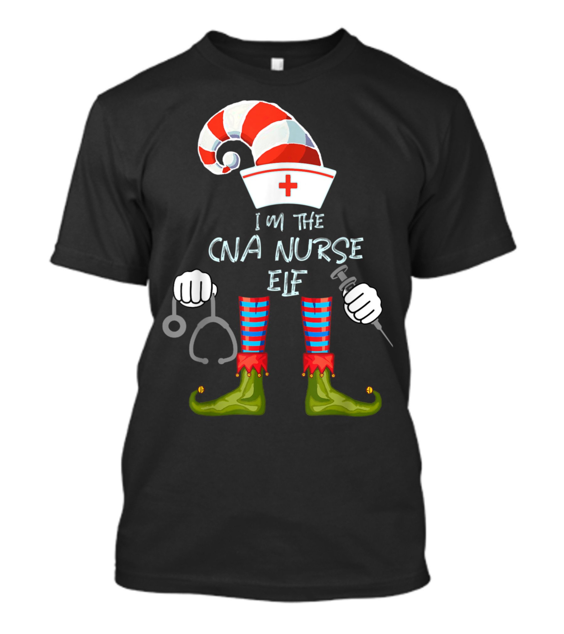 I’m The CNA Nurse Elf Christmas Party Family Group Matching T-Shirt