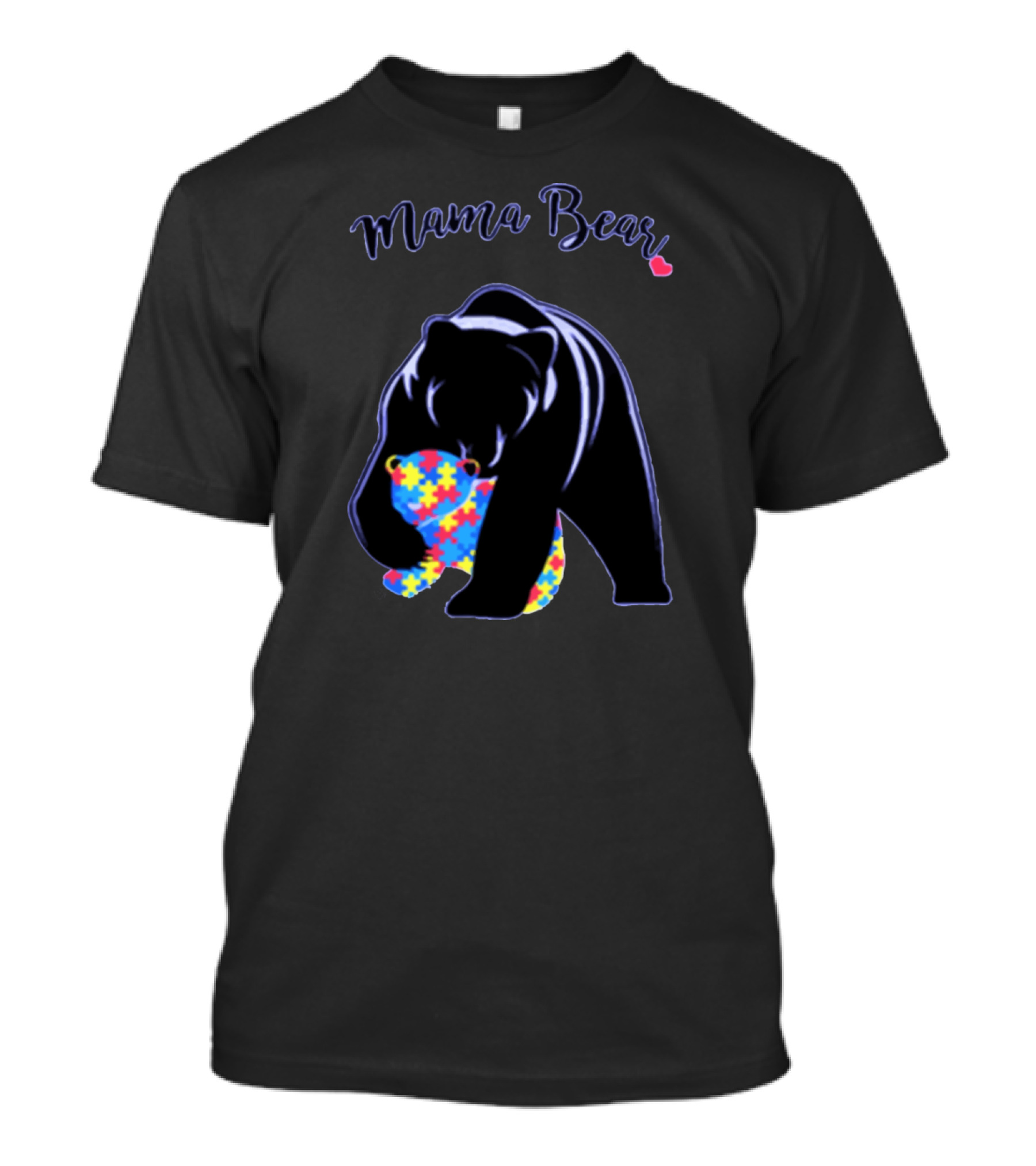 Mama Bear Autism Awareness Women's Fine Jersey T-Shirt