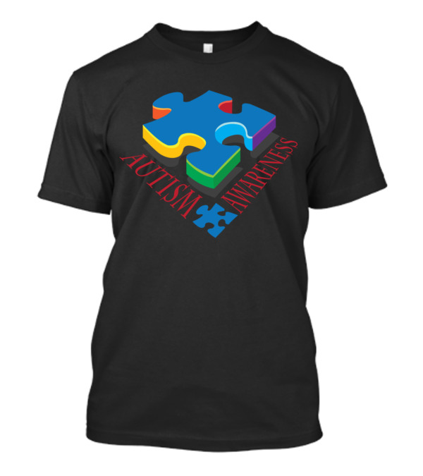 Autism Awareness Colorful Puzzle Piece T-Shirt