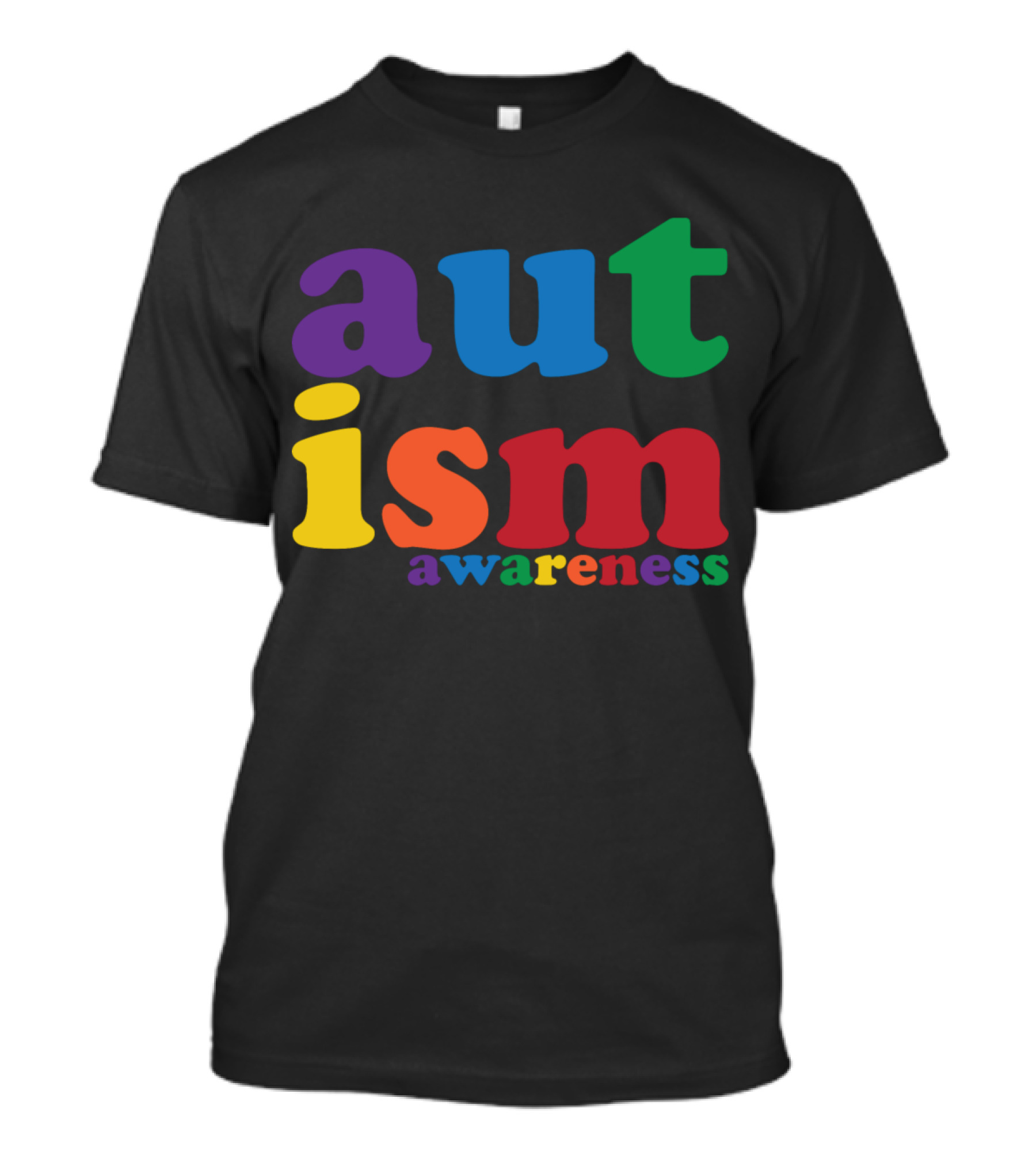 Autism Awareness Multicolored Letters Men's T-Shirt