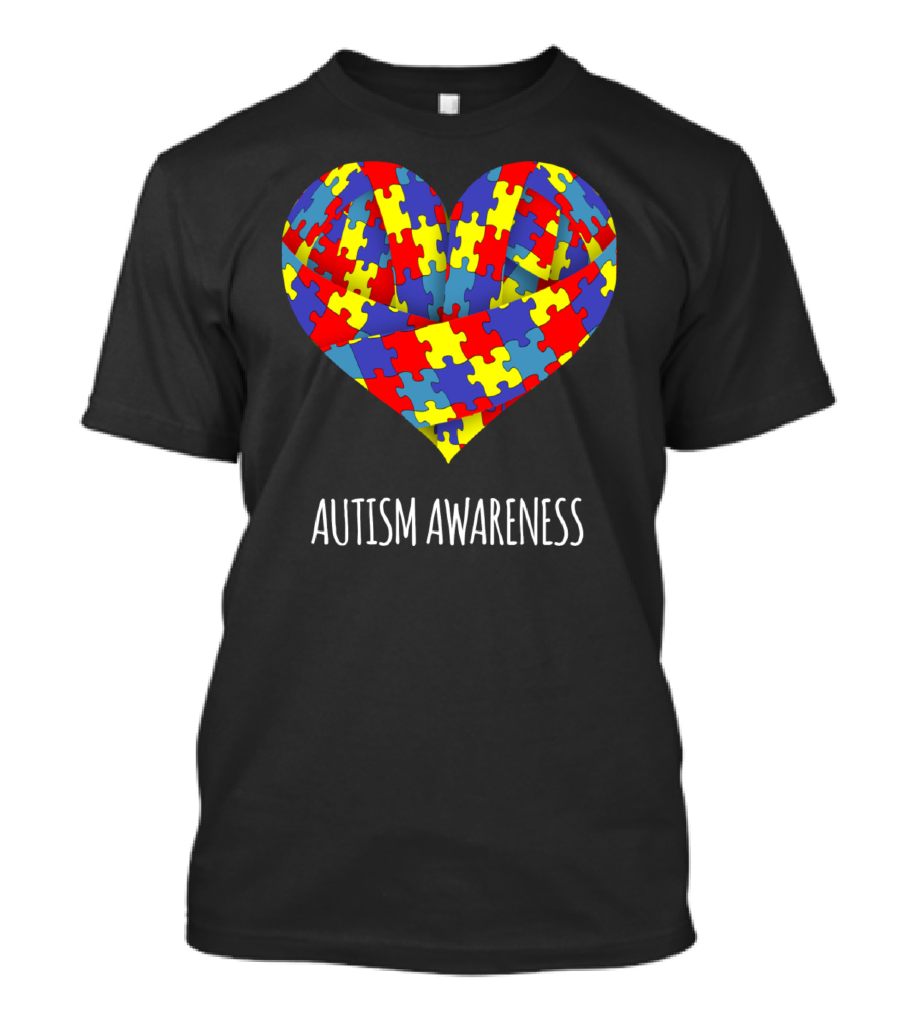 Autism Awareness Heart With Colorful Puzzle Pieces T-Shirt