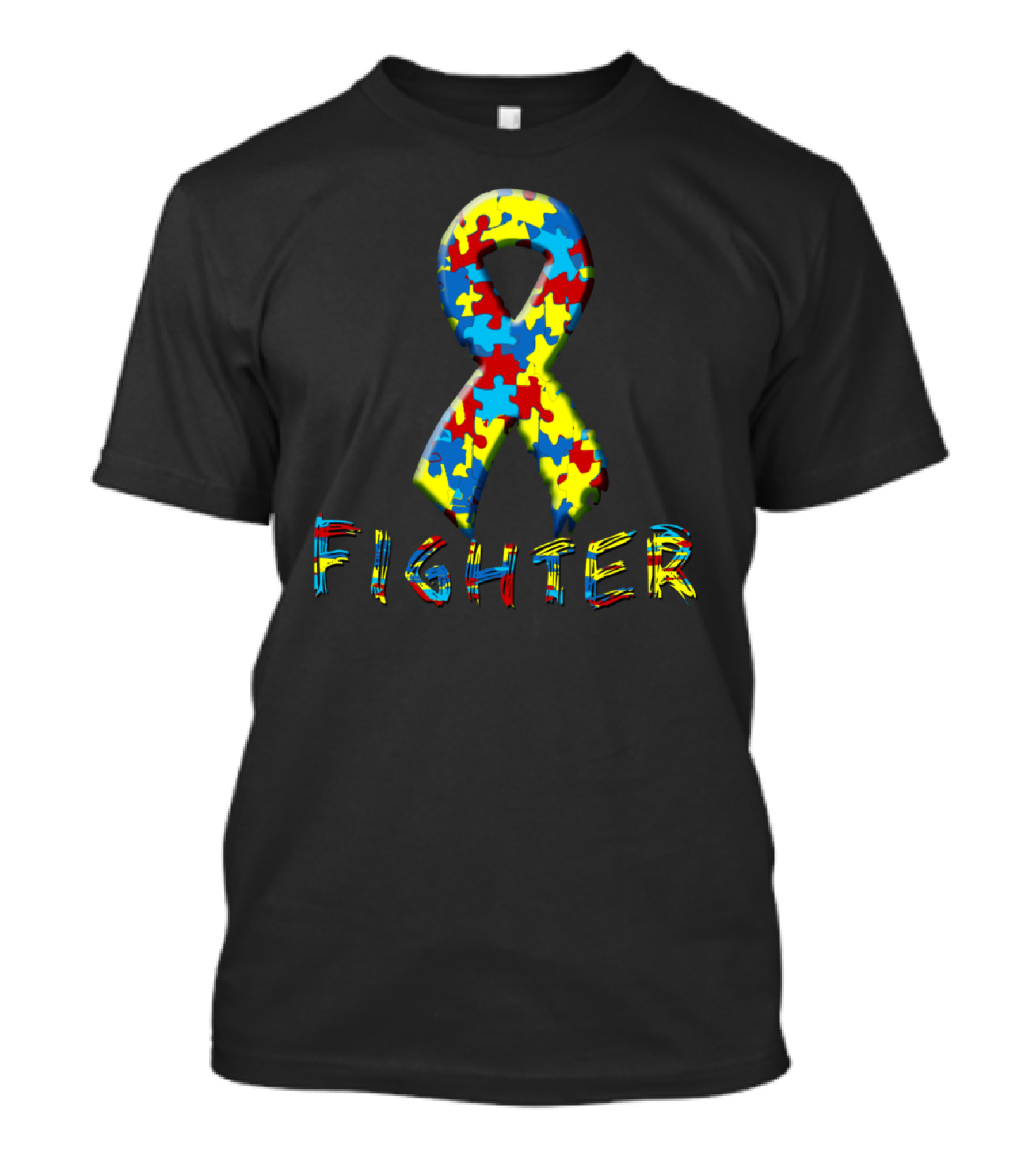 Fighter Autism Puzzle T-Shirt