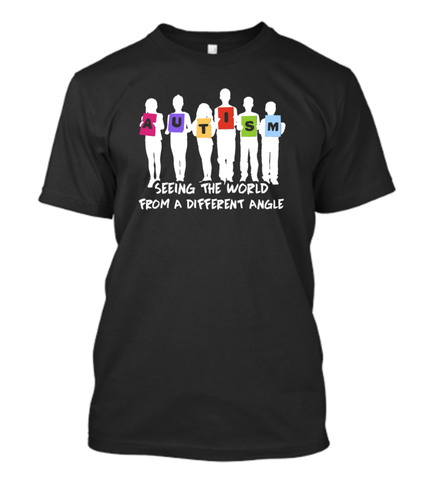 AUTISM Seeing The World From A Different Angle Wideneck T-Shirt