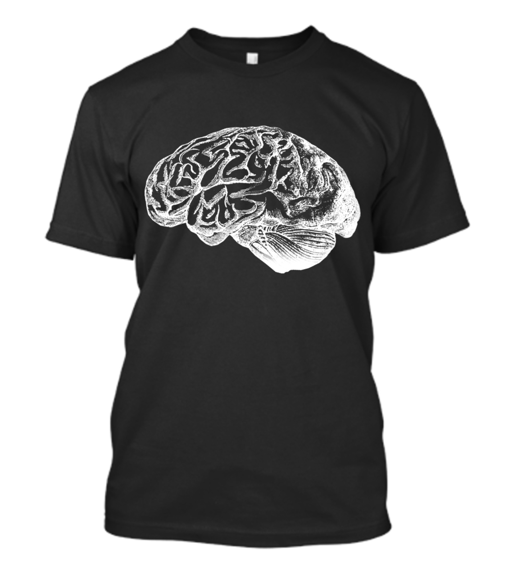 Brain Anatomy Detailed Sketch Drawing T-Shirt