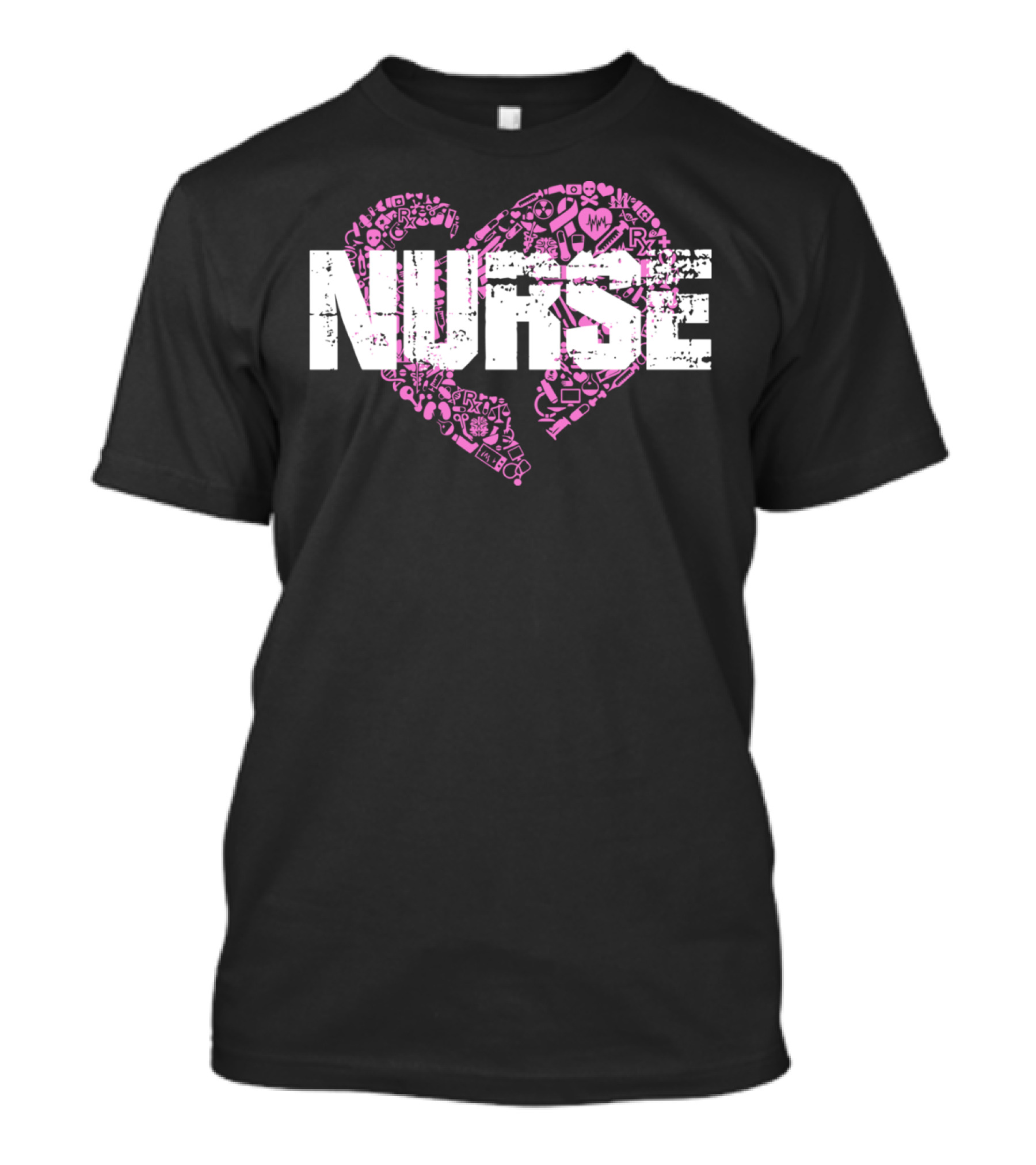 I Love Nurse Heart Shaped Medical Icons T-Shirt
