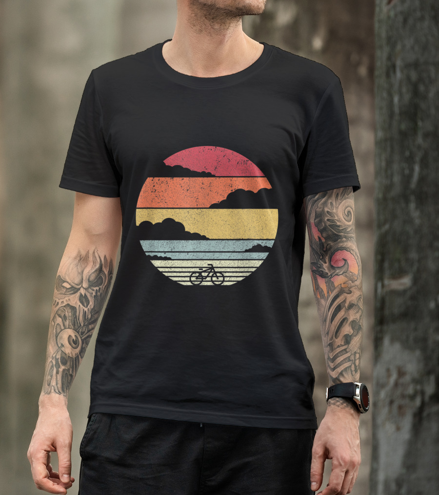 Bicycle Cycling Vintage Sunset T-Shirt