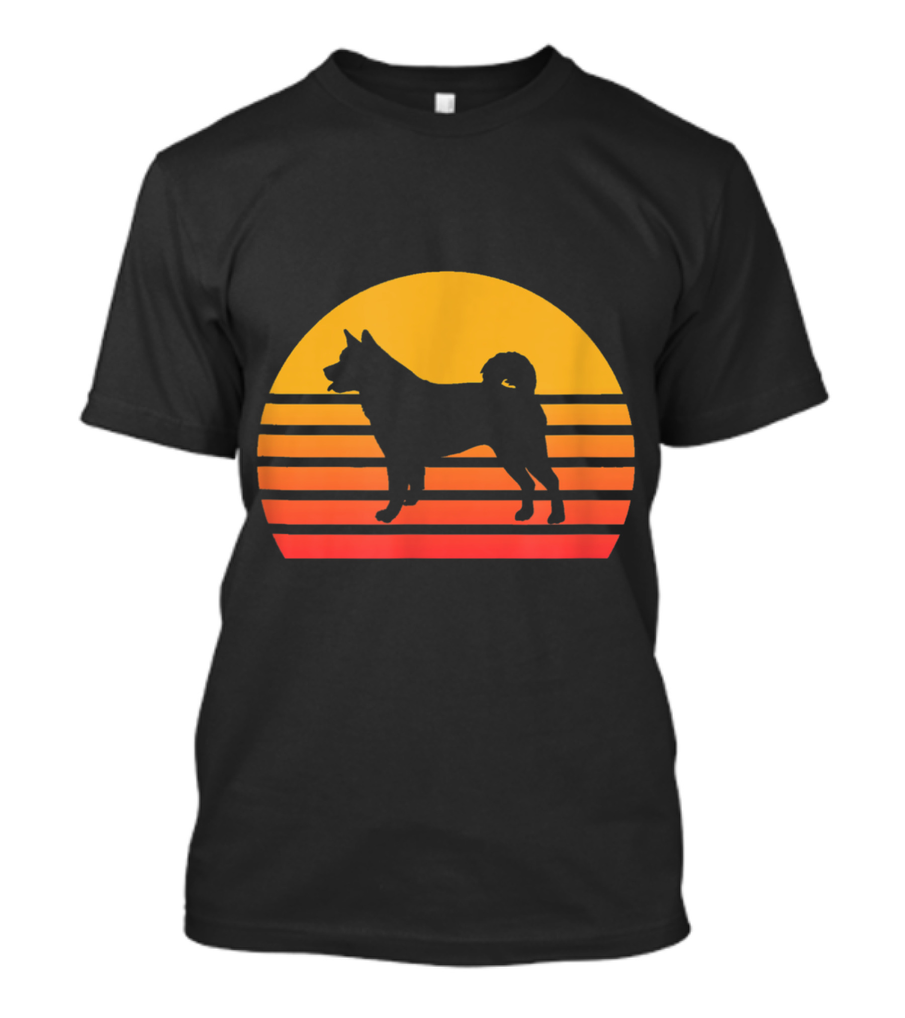 American Akita Vintage Lover I Love Akita Retro Sunset T-Shirt