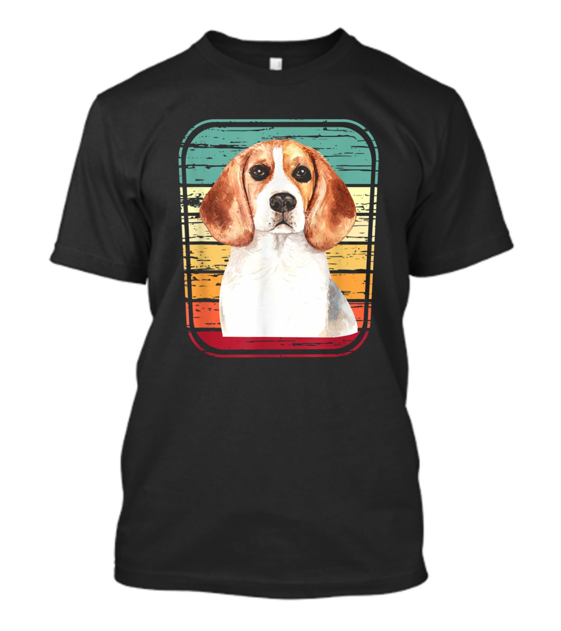 Beagle Dog Mom Or Dad Love Beagles Dogs Vintage Stripes T-Shirt