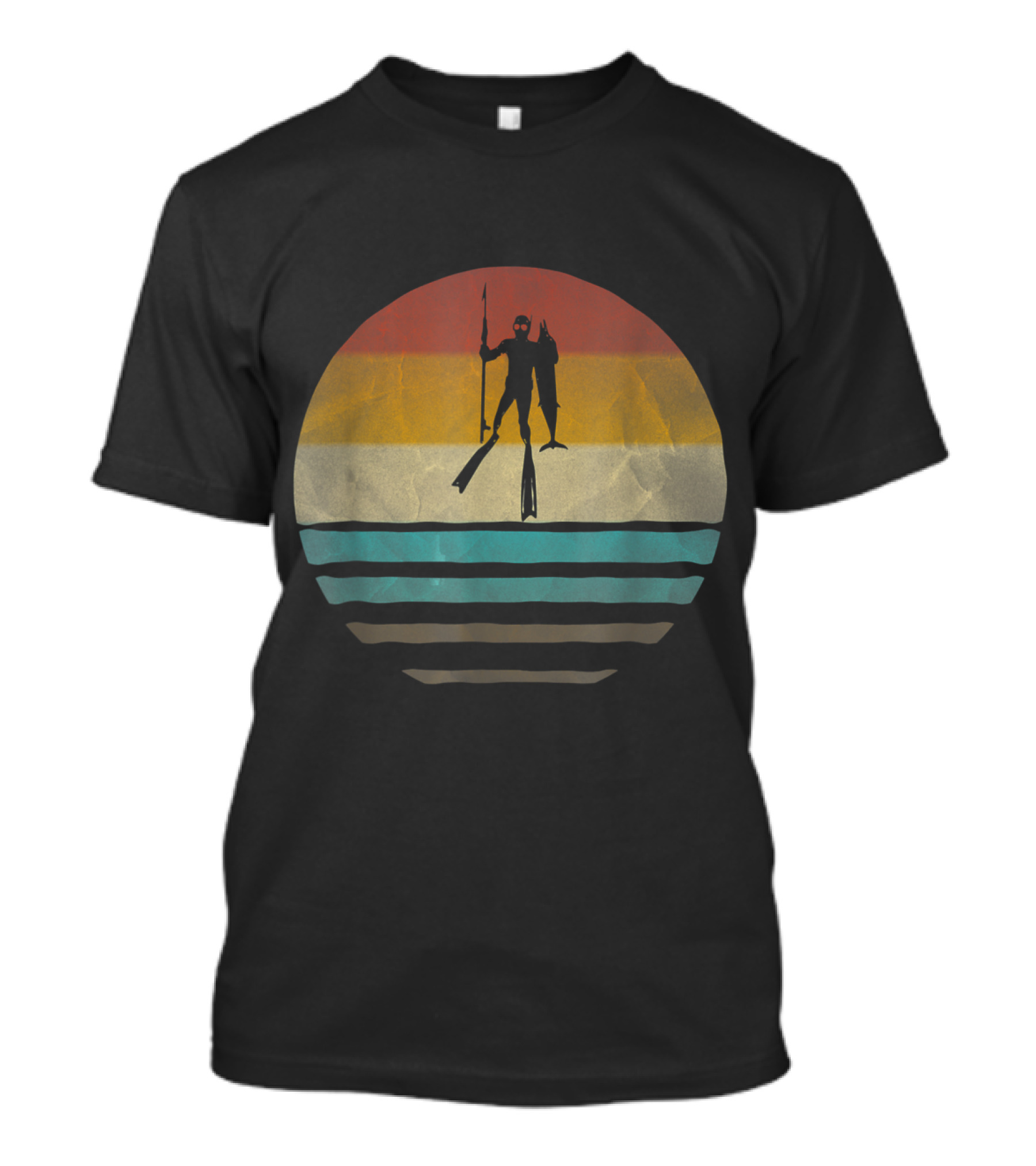 Spearfishing Vintage Sunset T-Shirt