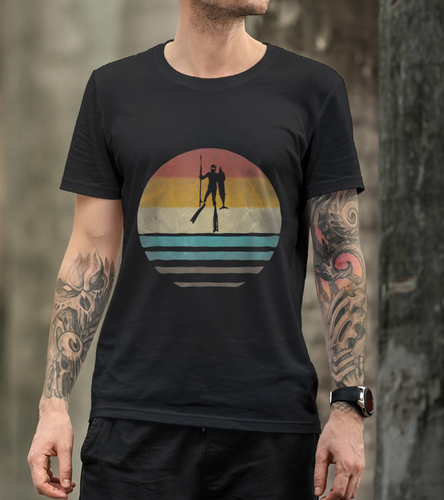 Spearfishing Vintage Sunset T-Shirt