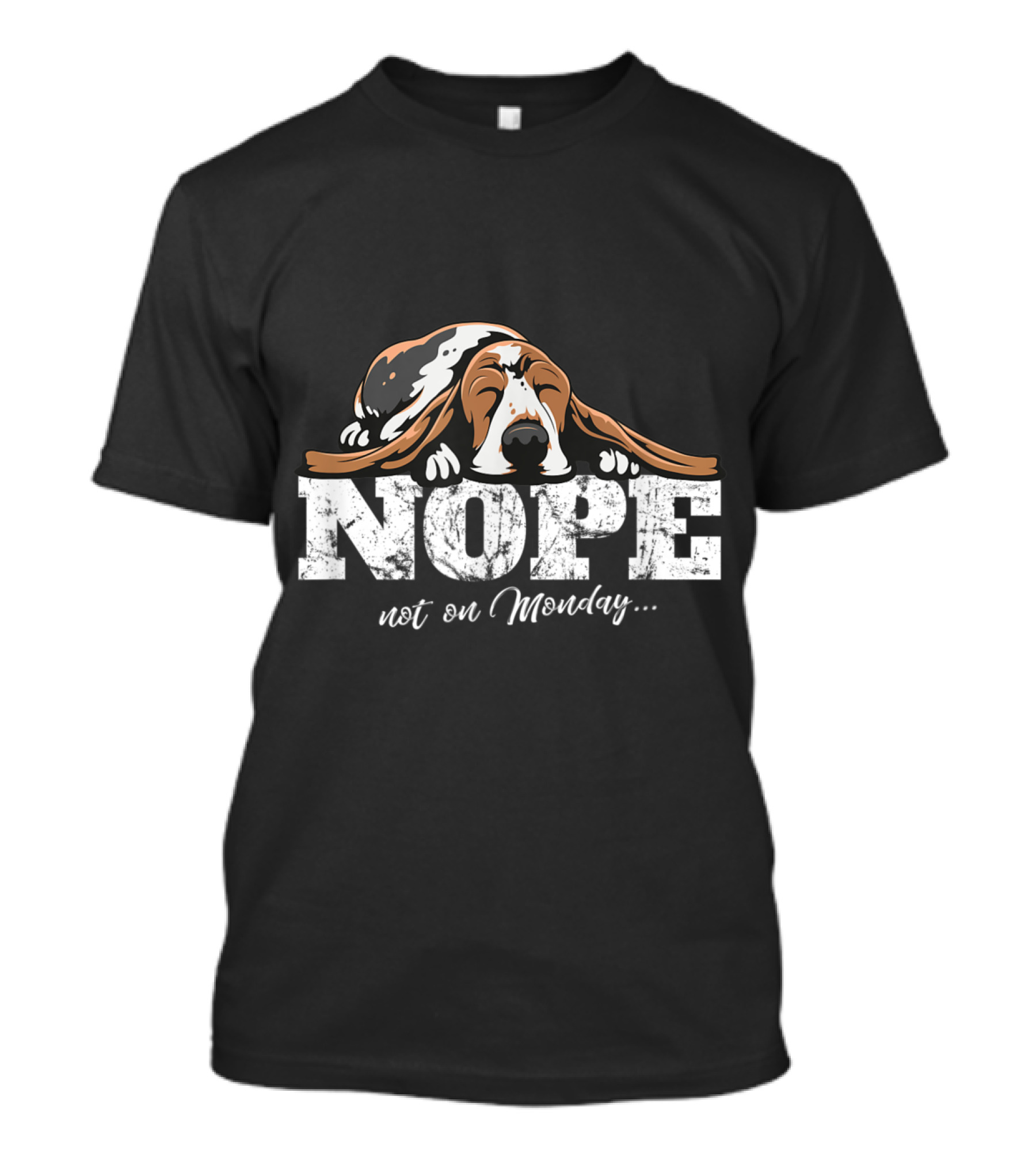 Basset Hound Nope Not On Monday T-Shirt