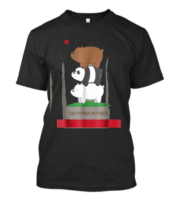 California Republic We Bare Bears Stack T-Shirt
