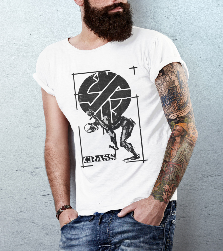 Crass Punk Anarchy Symbol British Street Punk Graffiti T-Shirt