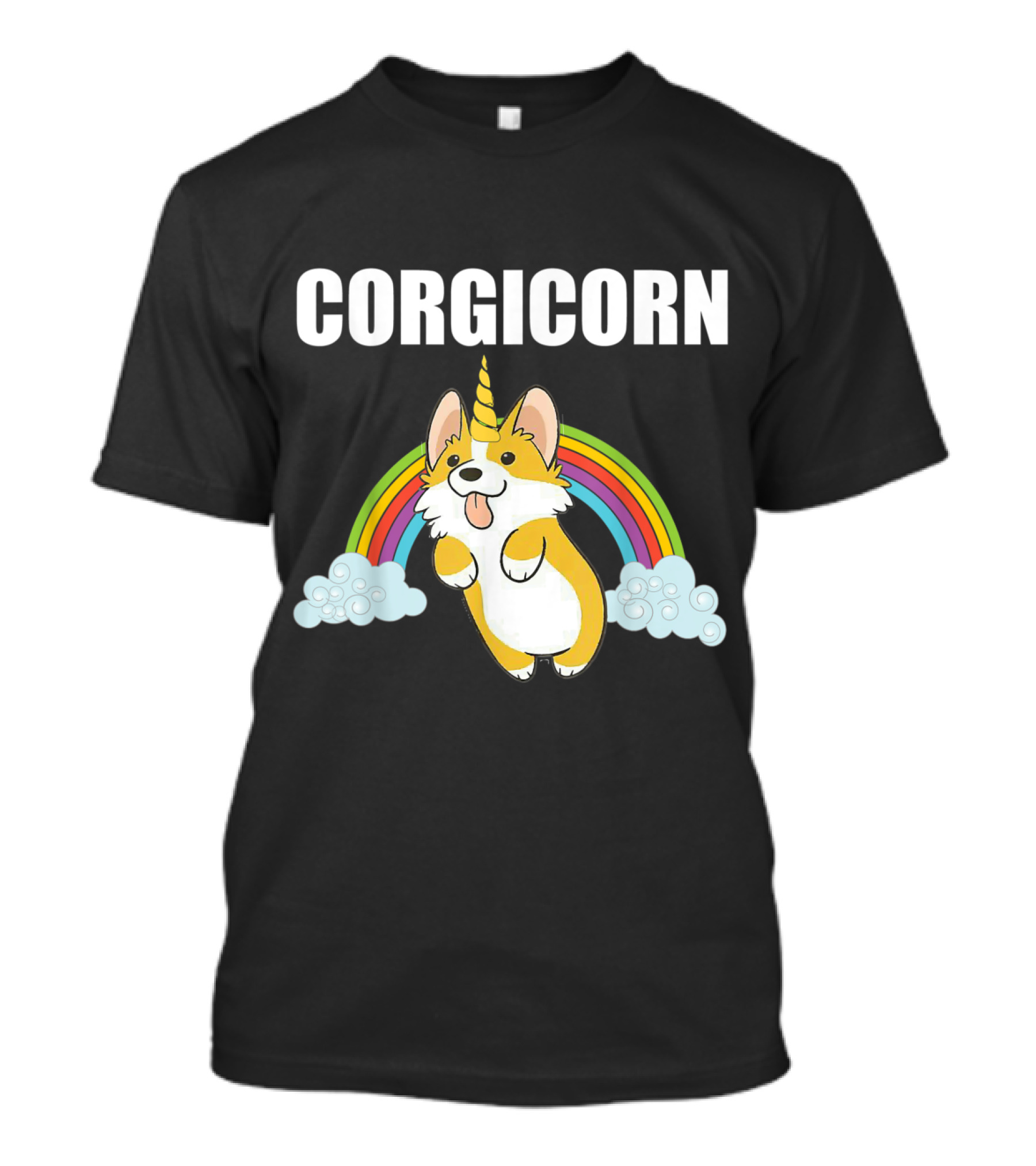 Corgicorn Cute Funny Corgi Lover Rainbow Unicorn T-Shirt