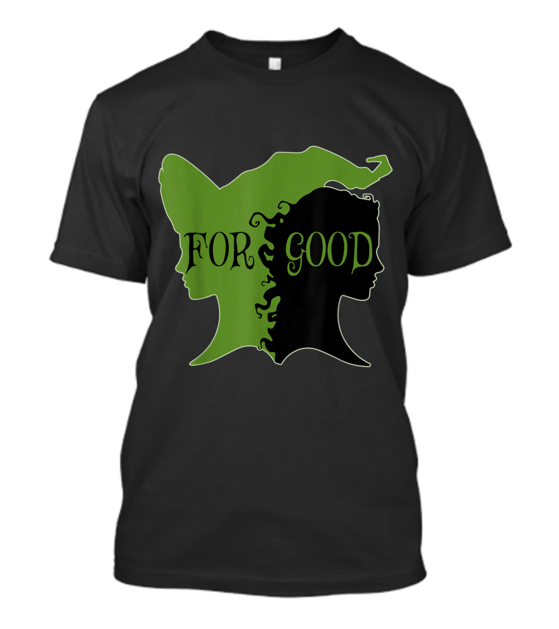 For Good Oz Broadway Witch Musical Silhouette Novelty T-Shirt