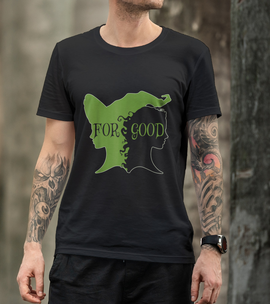 For Good Oz Broadway Witch Musical Silhouette Novelty T-Shirt