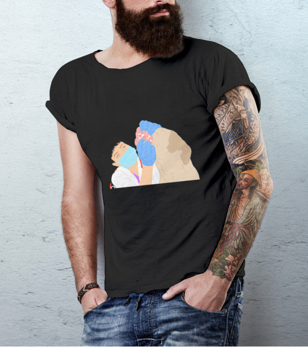 Dental Examination Procedure On A Dog By A Masked Veterinarian T-Shirt