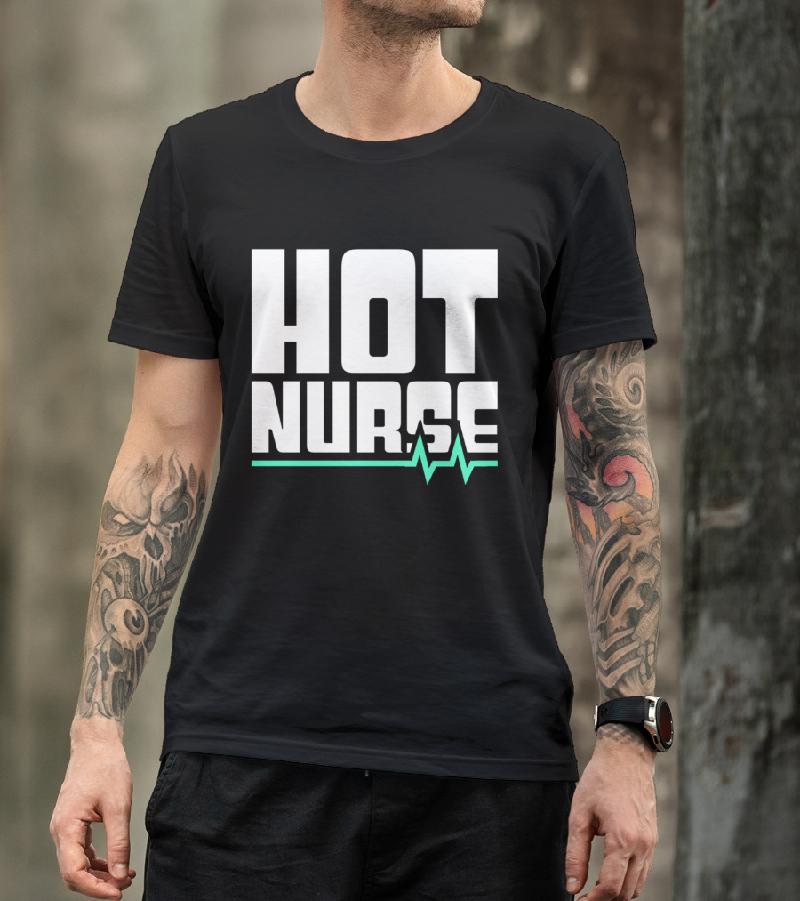 HOT NURSE HEARTBEAT MONITOR LINE T-Shirt