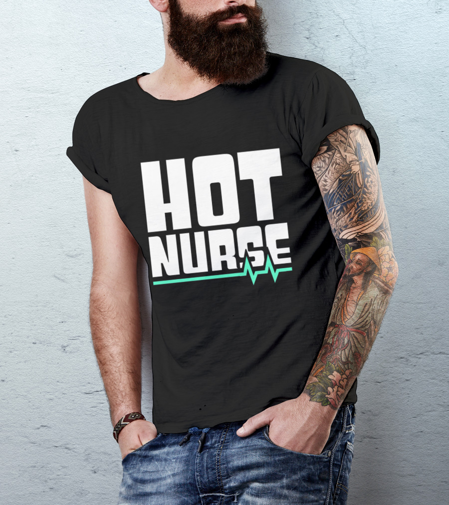 HOT NURSE HEARTBEAT MONITOR LINE T-Shirt