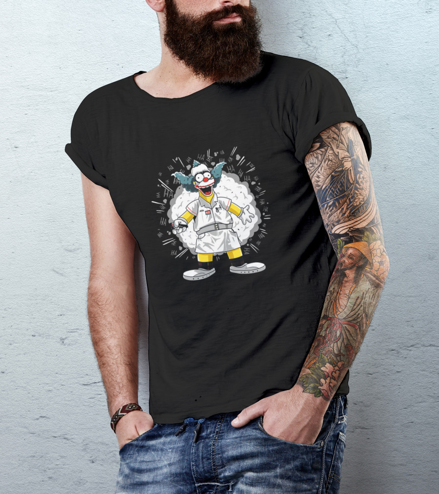 Nurse Krusty Ha Ha Clown In Nurse Outfit With Syringe T-Shirt