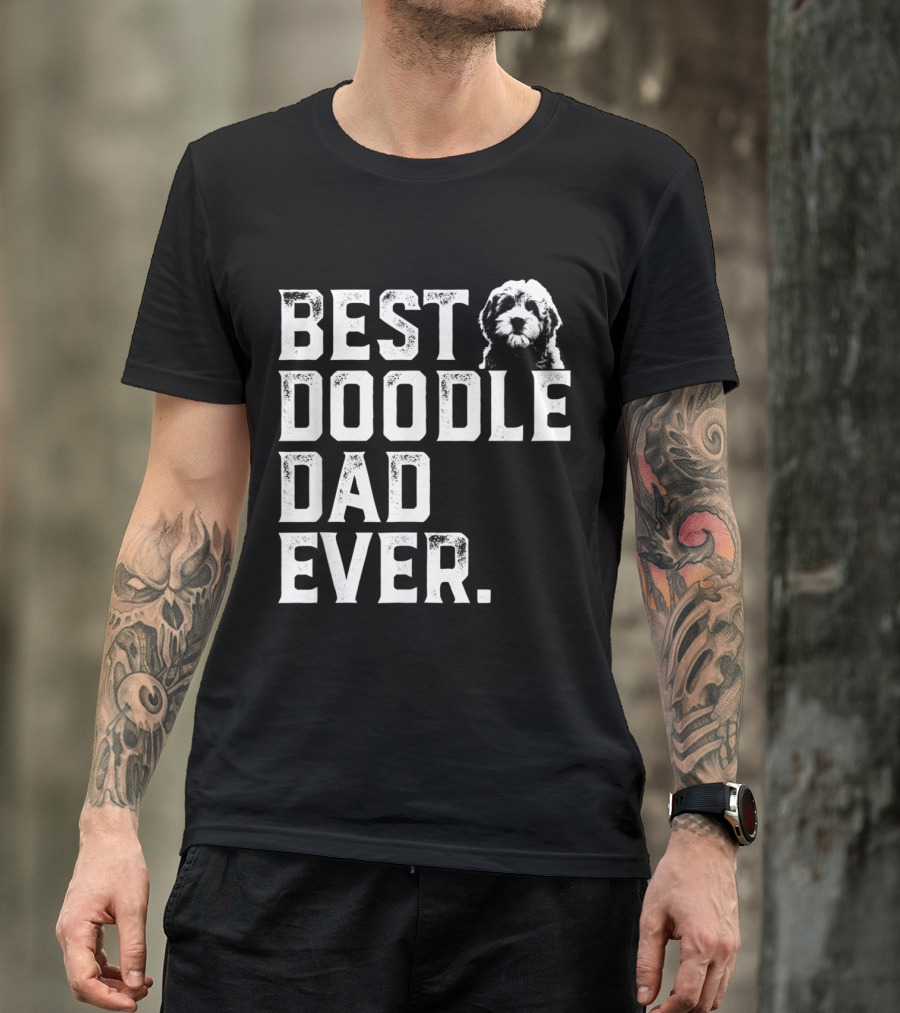 Best Doodle Dad Ever Mens Goldendoodle Daddy T-Shirt