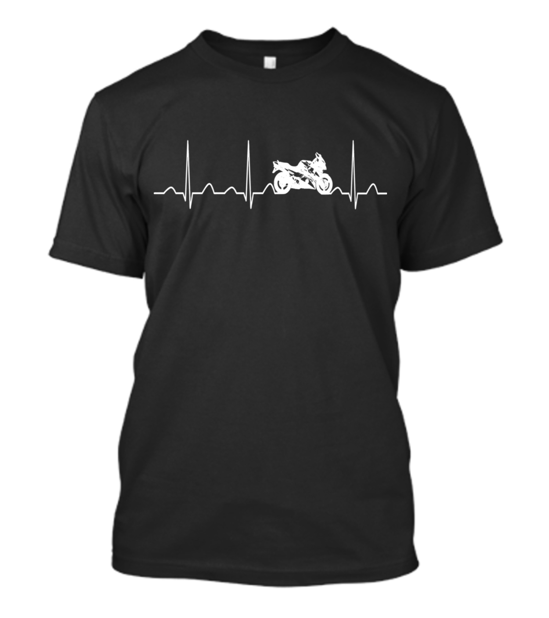 Heartbeat Motorcycle Pulse Line T-Shirt