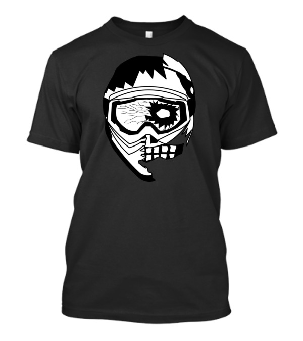 MTB Zombie Cyclist Skull With Goggles T-Shirt